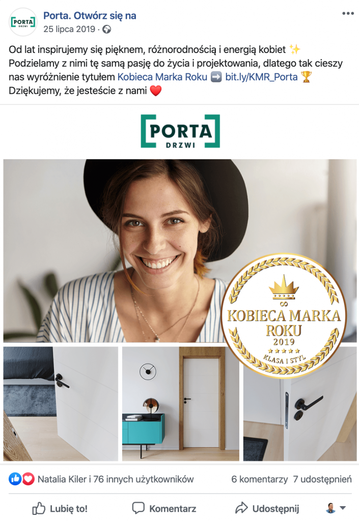 Kobieca Marka Roku. Porta